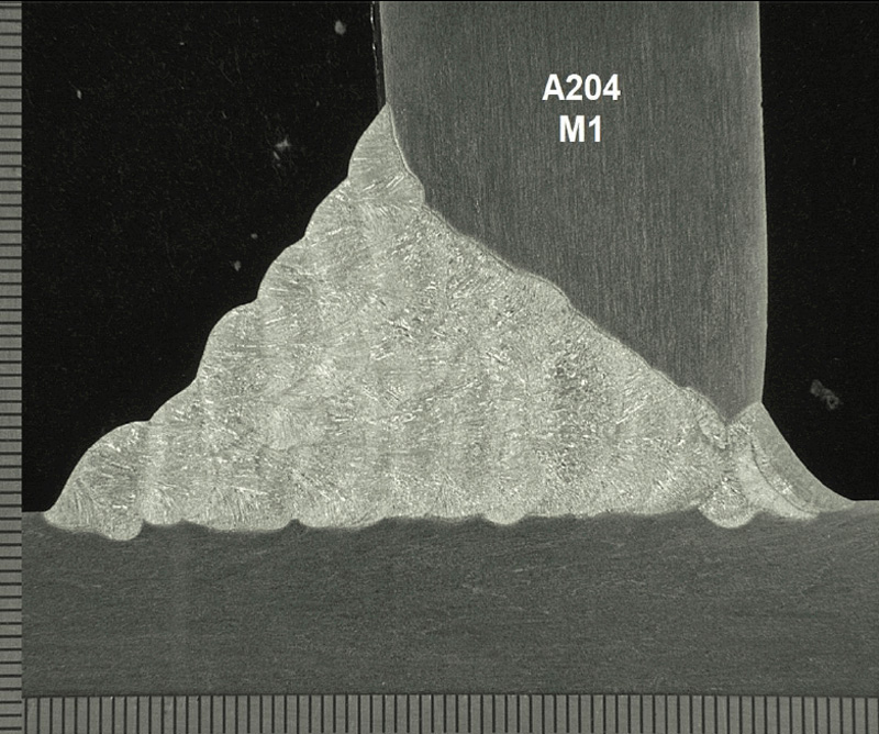 Macro d'une soudure inox duplex